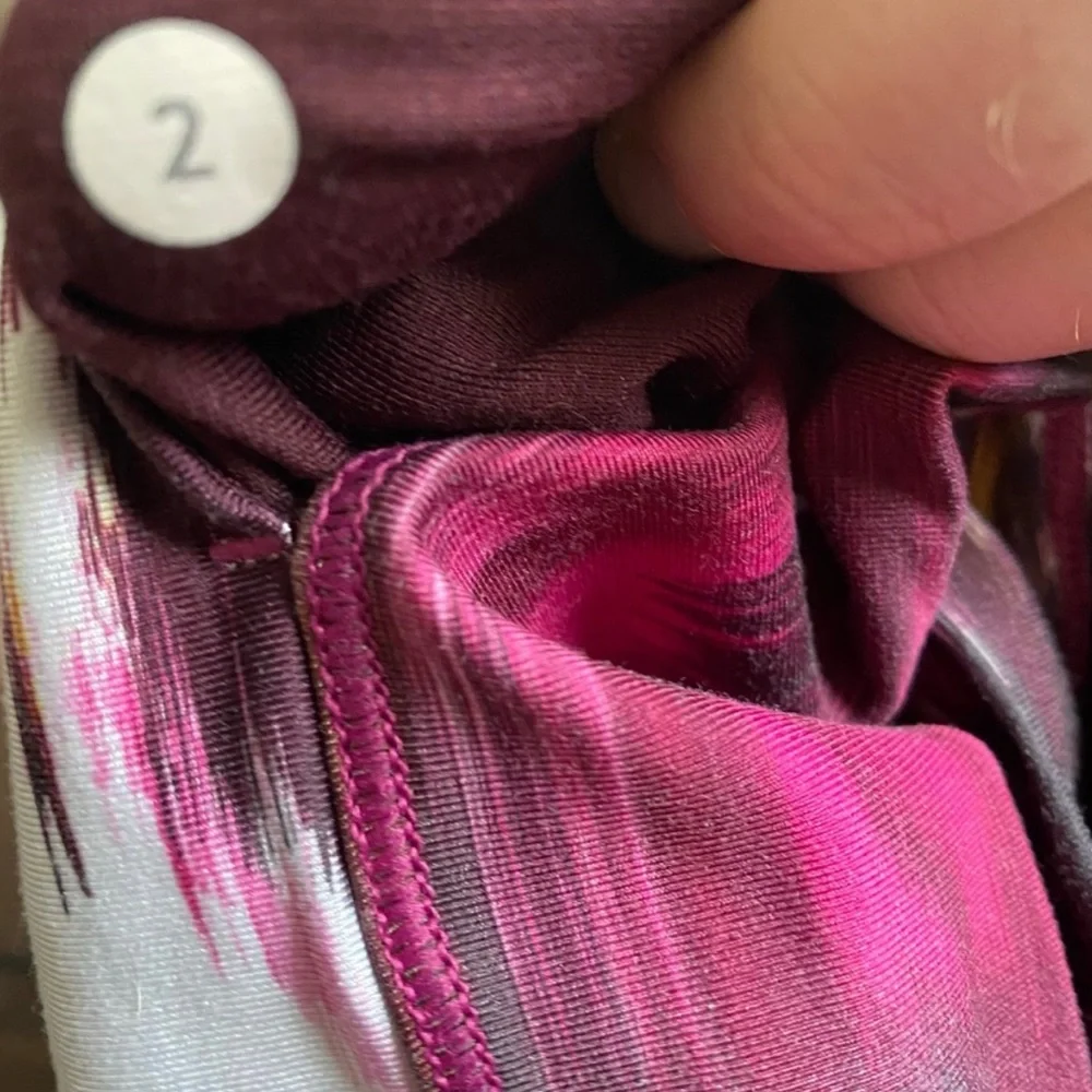 Lululemon Burgundy Wunder Under Ankle Crop Hi Rise Shine On Leggings Size 2